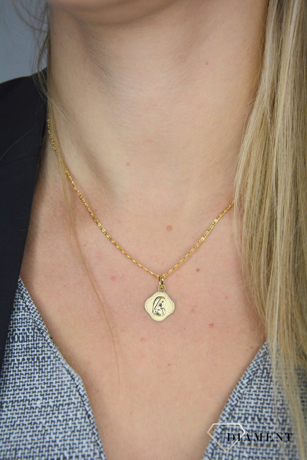 Złoty łańcuszek 585 o szerokości 2 mm DIA-LAN-1233-585 2mm.jpg